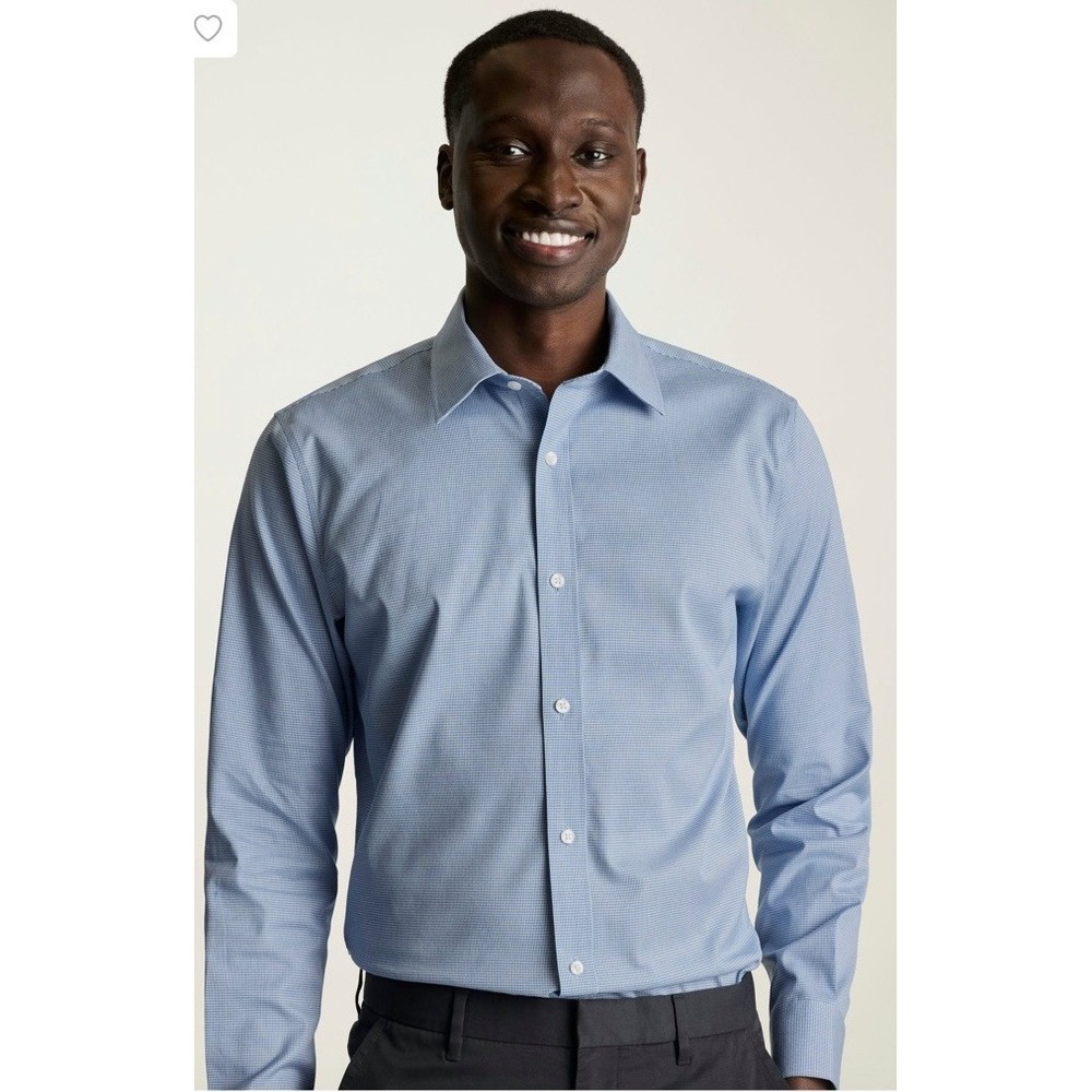 BONOBOS Weekday Blue Perrytown Check Dress Shirt MSRP $119 NWT SIZE 15x32